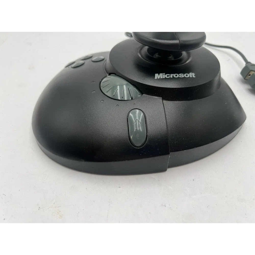 Microsoft SideWinder Precision Pro Joystick X03-57540 w/ USB Adapter Untested